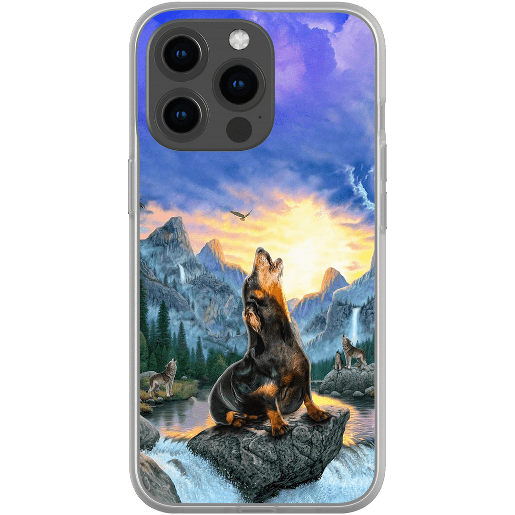 &#39;The Retro Wolf&#39; Personalized Phone Case