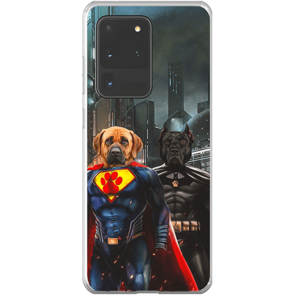 &#39;Superdog &amp; Batdog&#39; Personalized 2 Pet Phone Case