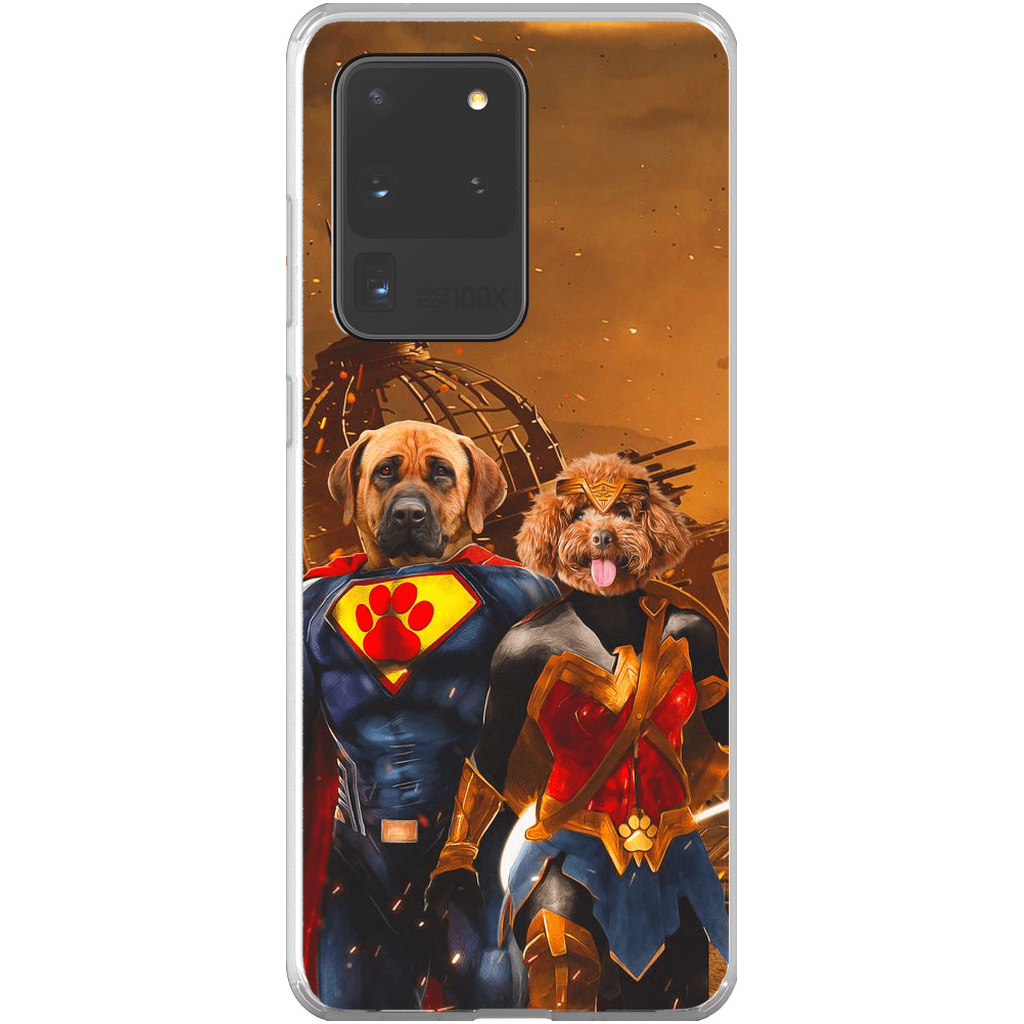 &#39;Superdog &amp; Wonder Doggette&#39; Personalized 2 Pet Phone Case