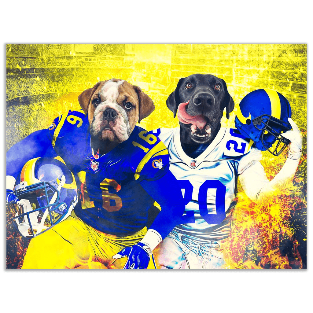 Póster Personalizado para 2 mascotas &#39;Los Angeles Doggos&#39;