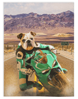 'Kawadawgi Rider' Personalized Pet Blanket