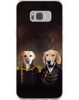 Funda personalizada para teléfono con 2 mascotas 'El Almirante y el Capitán'