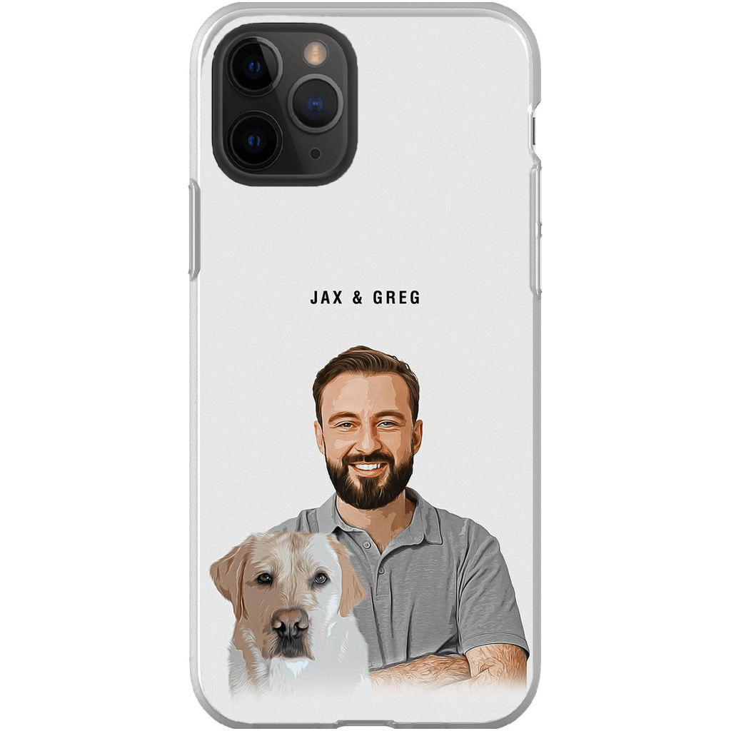 Funda moderna personalizada para teléfono para mascotas y humanos