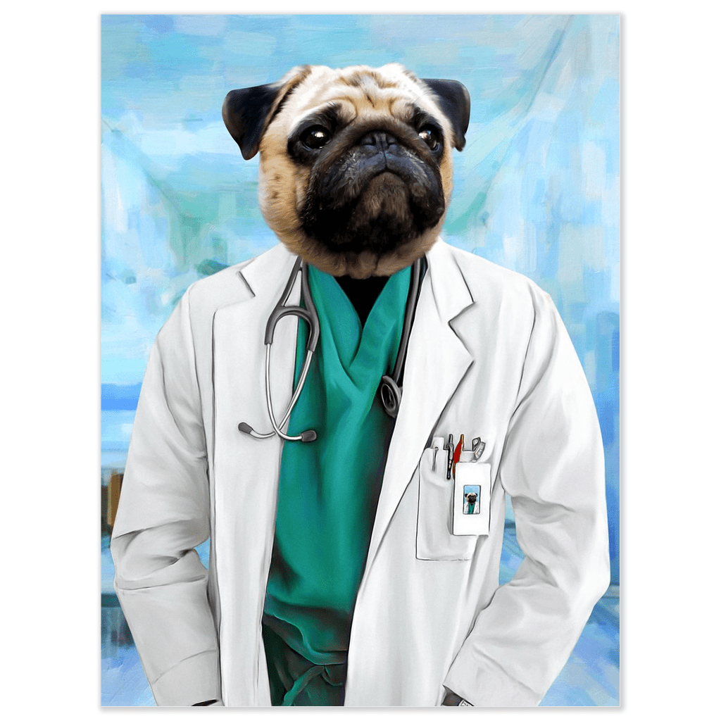 Póster Perro personalizado &#39;El Doctor&#39;