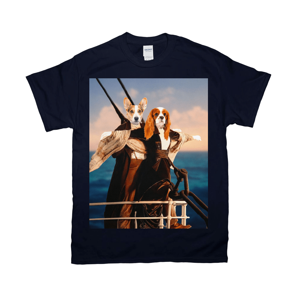 Camiseta personalizada para 2 mascotas &#39;Titanic Doggos&#39; 