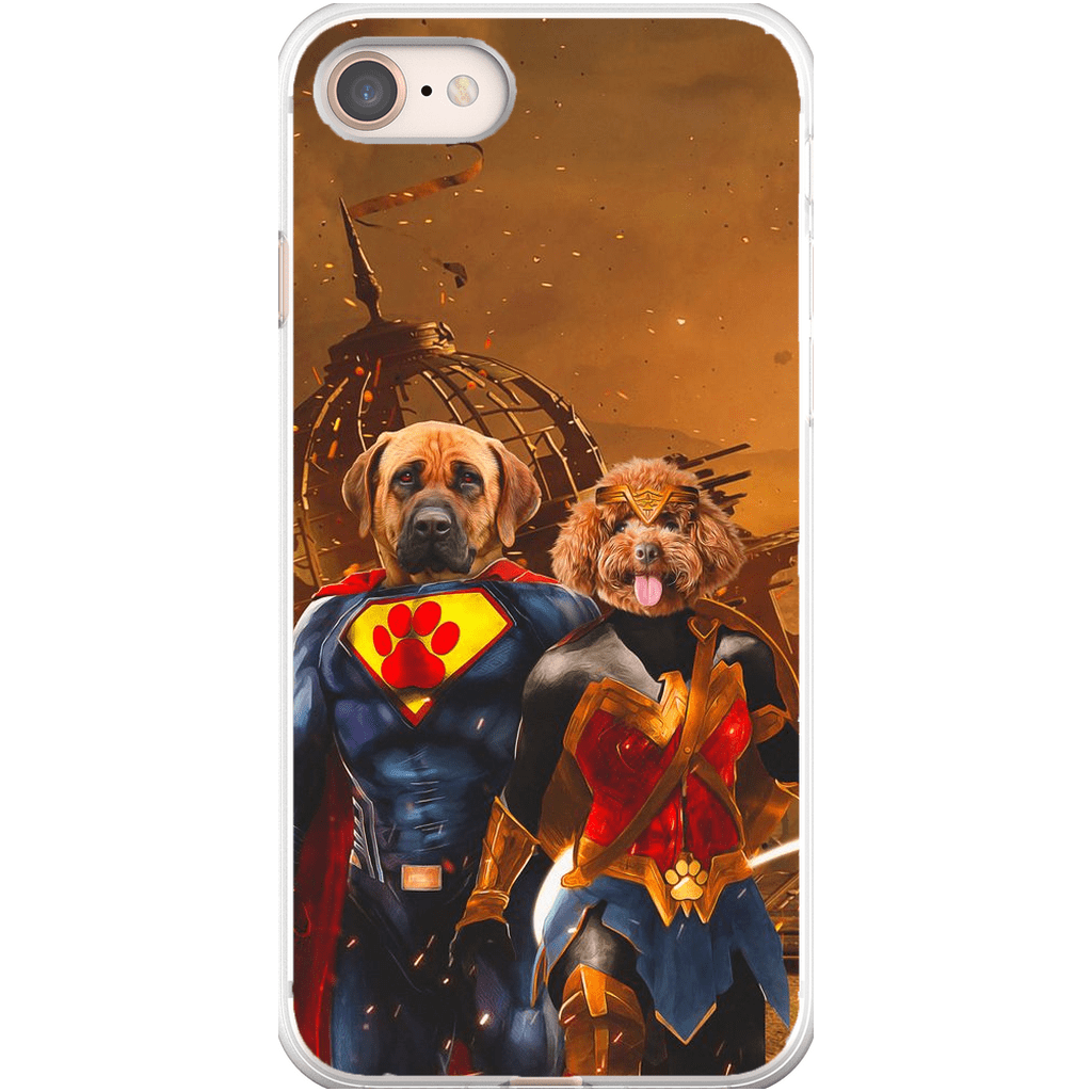 &#39;Superdog &amp; Wonder Doggette&#39; Personalized 2 Pet Phone Case