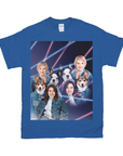 '1980s Lazer Portrait 2 Pet & Humans(Females)' Personalized T-Shirt