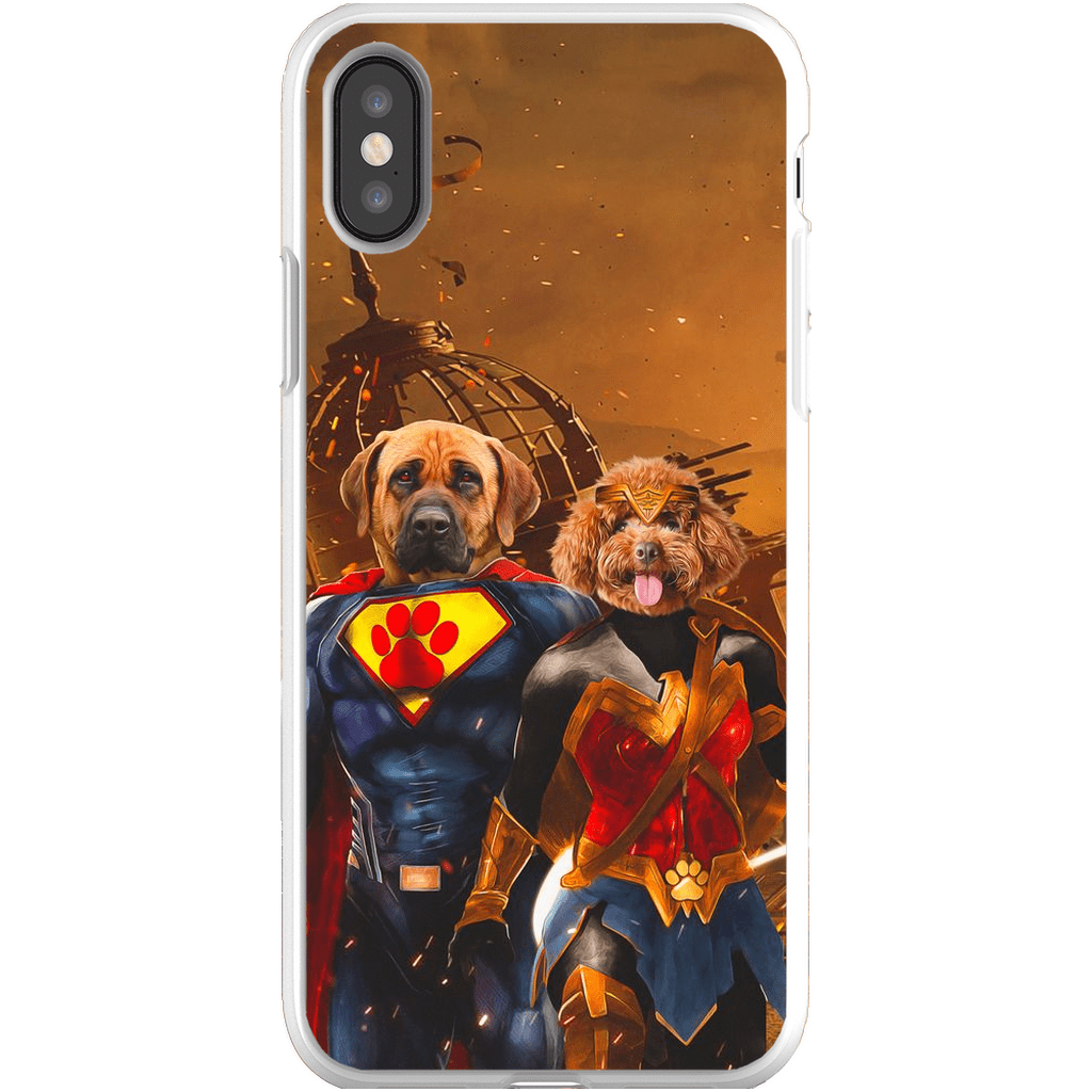 &#39;Superdog &amp; Wonder Doggette&#39; Personalized 2 Pet Phone Case