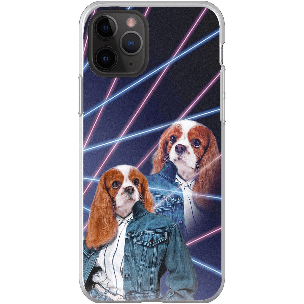 Funda personalizada para teléfono con mascota &#39;Lazer Portrait (femenino) de los años 80&#39;