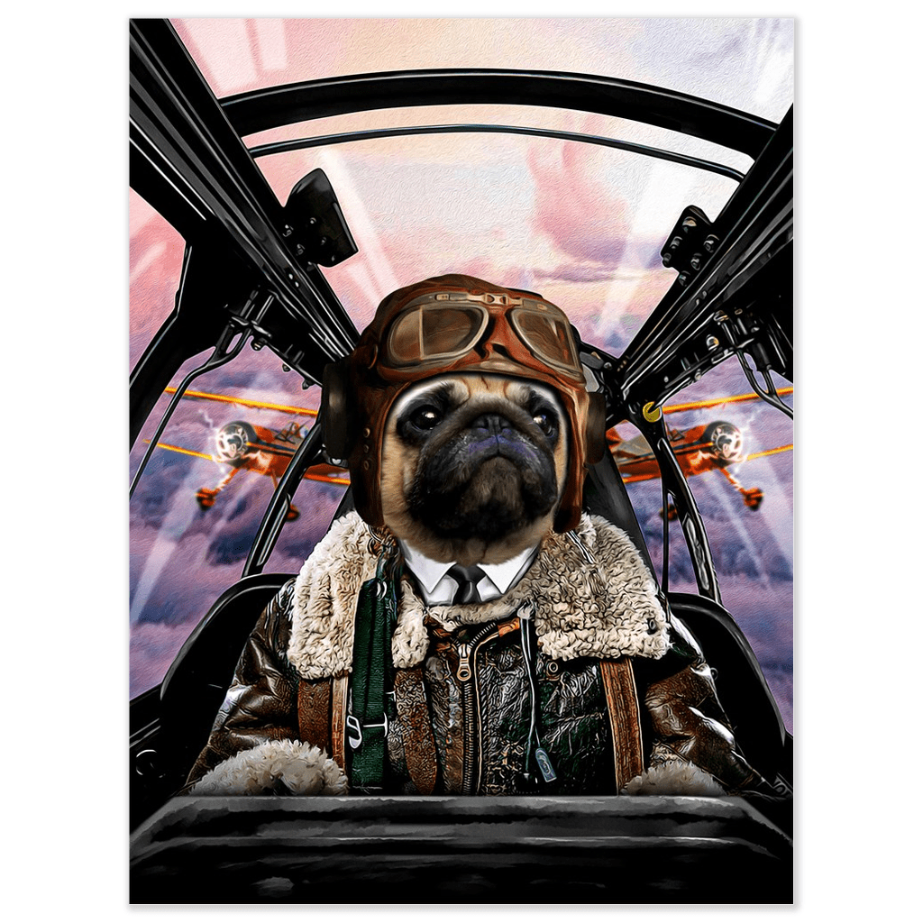 Póster Perro personalizado &#39;El Piloto&#39;