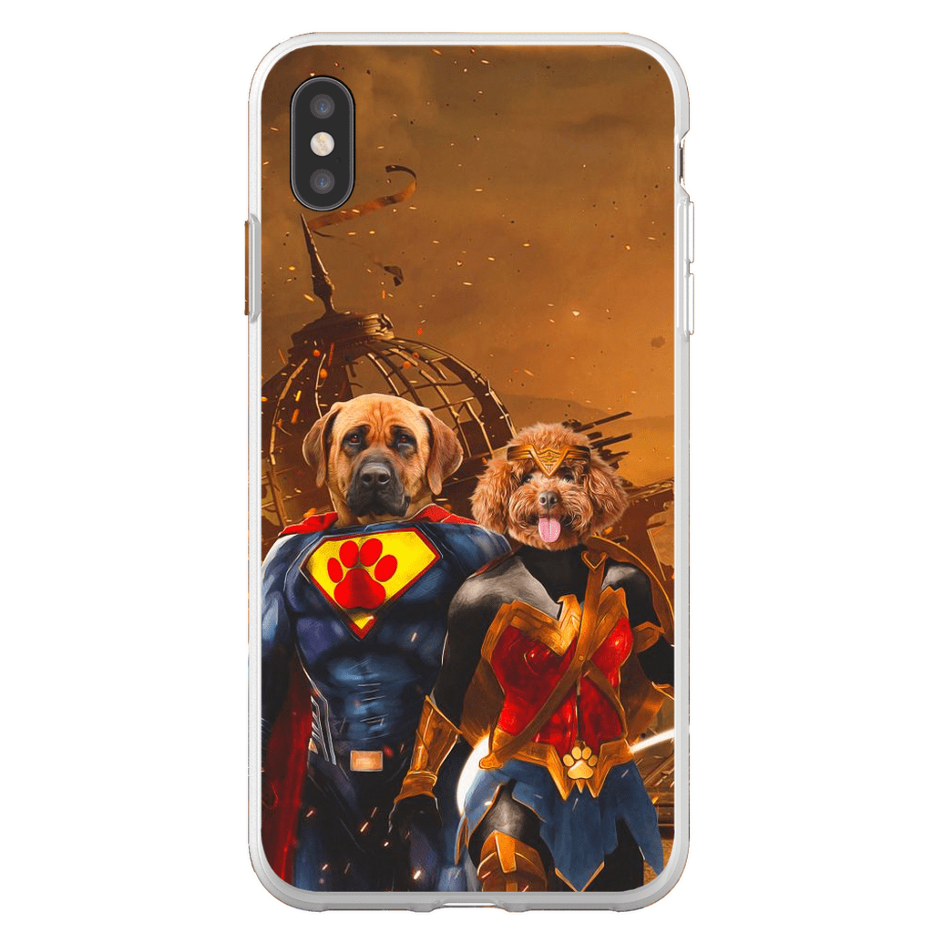 &#39;Superdog &amp; Wonder Doggette&#39; Personalized 2 Pet Phone Case