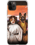 'Princess Leidown & Jedi-Doggo' Personalized 2 Pet Phone Case