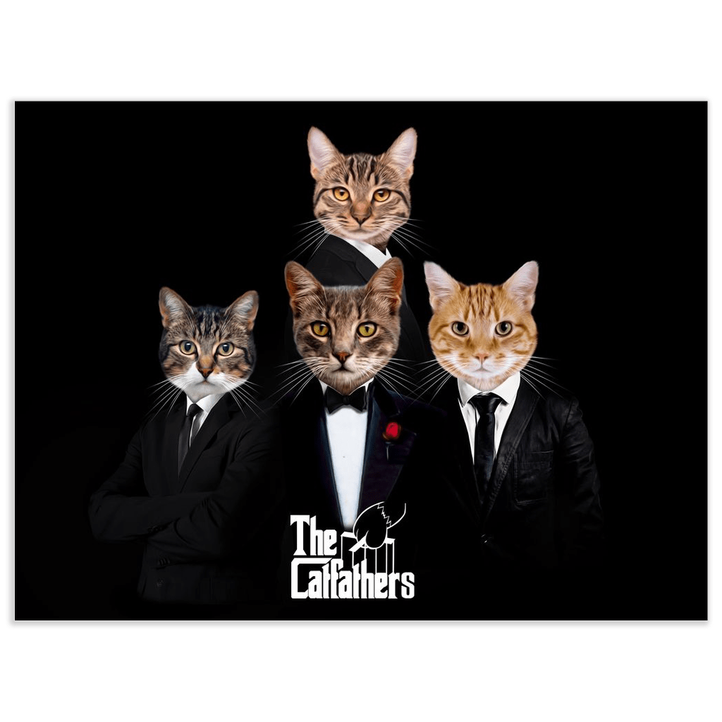 Póster personalizado de 4 mascotas &#39;The Catfathers&#39;