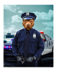 'The Police Officer' Personalized Pet Standing Canvas