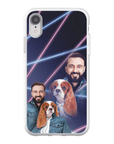 Funda para teléfono personalizada Lazer Portrait Pet (femenino)/humano (masculino) de los años 80