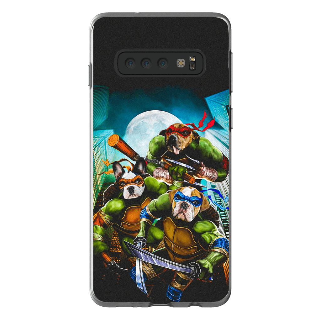 Funda personalizada para teléfono con 3 mascotas &#39;Teenage Mutant Ninja Doggos&#39;