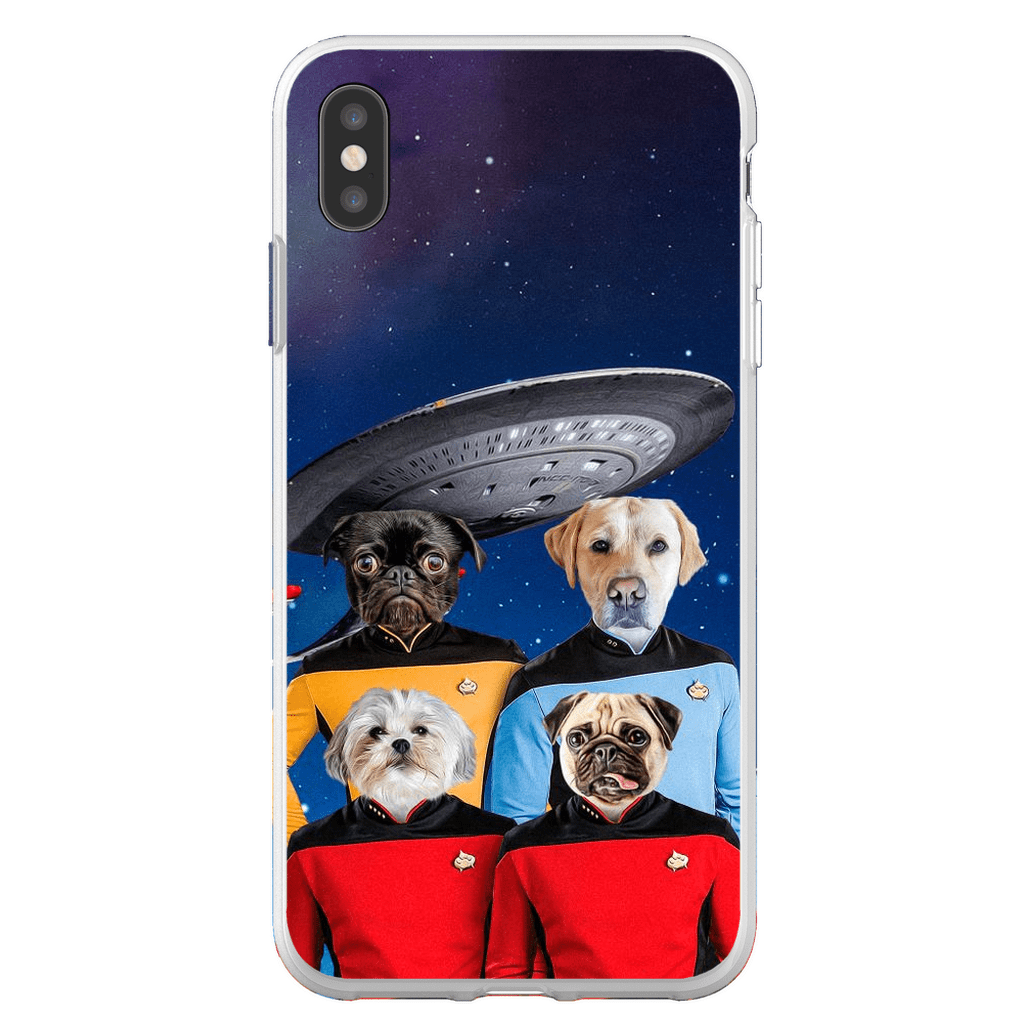 &#39;Doggo-Trek&#39; Funda personalizada para teléfono con 4 mascotas