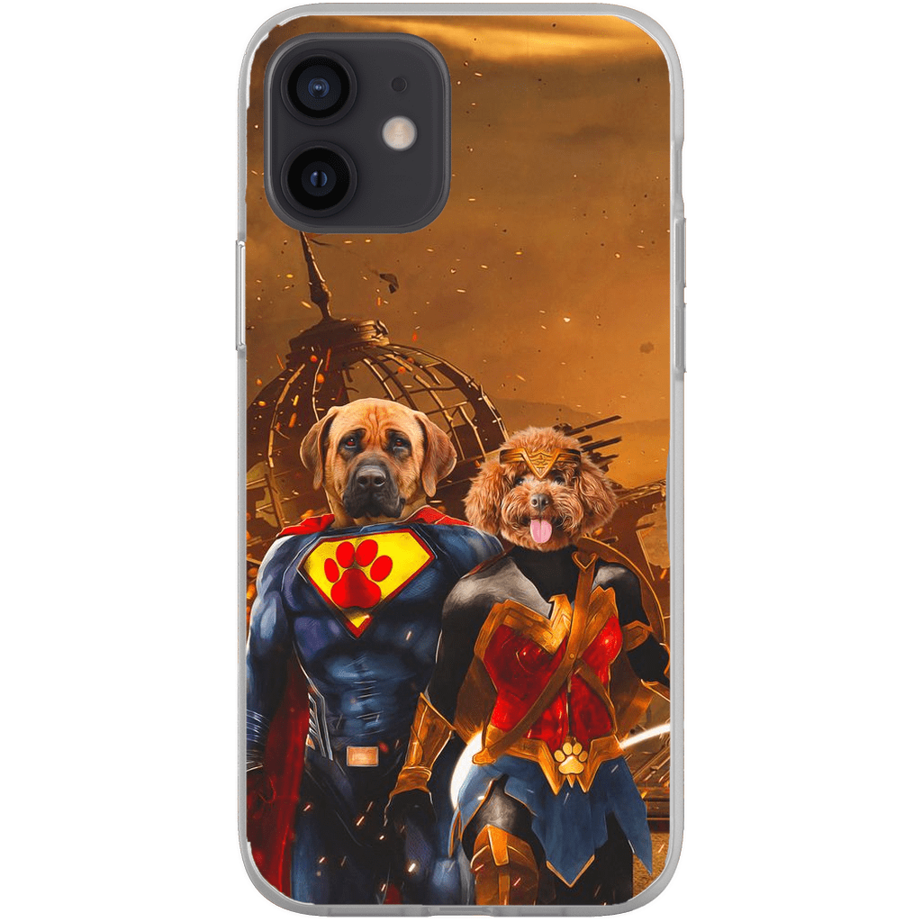 &#39;Superdog &amp; Wonder Doggette&#39; Personalized 2 Pet Phone Case