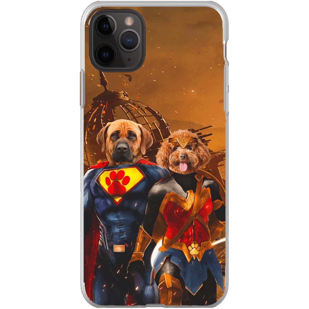 &#39;Superdog &amp; Wonder Doggette&#39; Personalized 2 Pet Phone Case