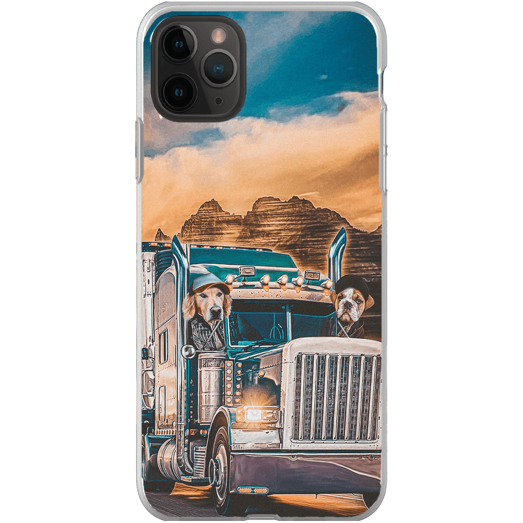 Funda personalizada para teléfono con 2 mascotas &#39;The Truckers&#39;