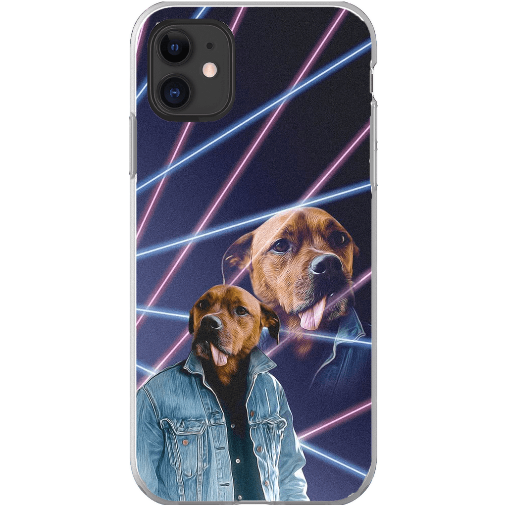 Funda personalizada para teléfono con mascota &#39;1980s Lazer Portrait&#39;