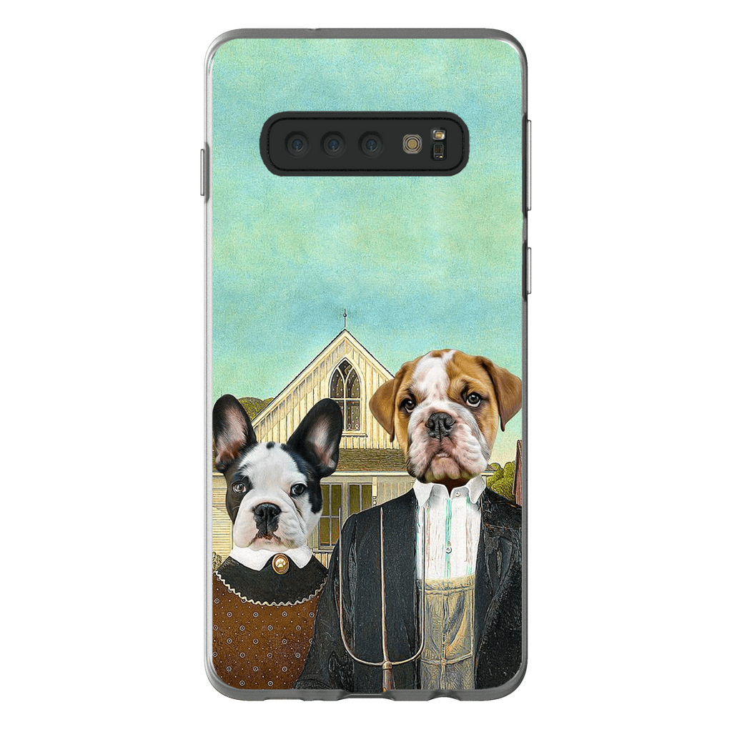 &#39;American Pawthic&#39; Personalized 2 Pet Phone Case