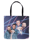 '1980s Lazer Portrait 1 Pet/Humans(Males)' Personalized Tote Bag