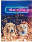 'Doggos of New York' Personalized 2 Pet Blanket