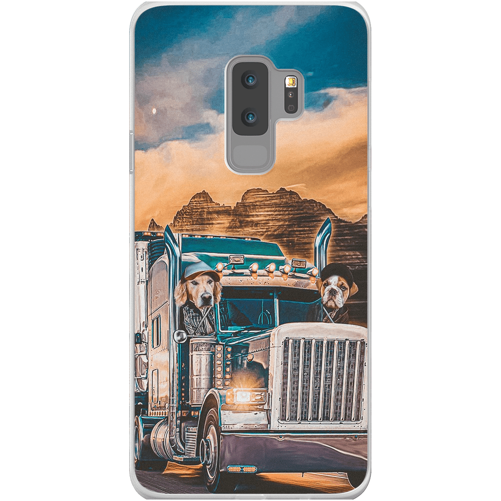 Funda personalizada para teléfono con 2 mascotas &#39;The Truckers&#39;