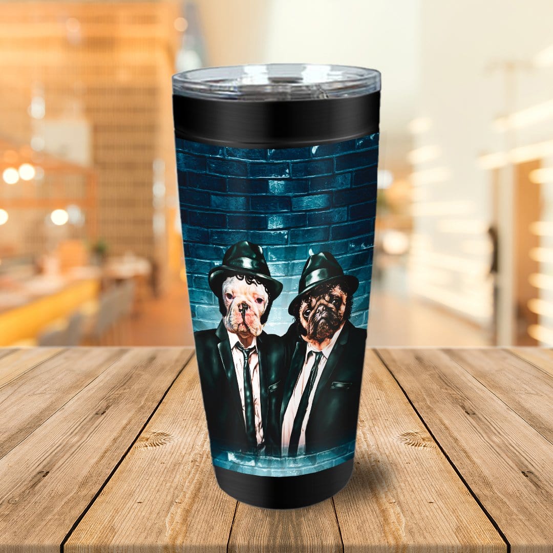 &#39;The Blues Doggos&#39; Personalized 2 Pet Tumbler