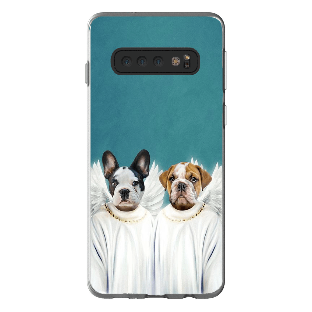 Funda para teléfono con mascotas personalizadas &#39;2 Ángeles&#39;