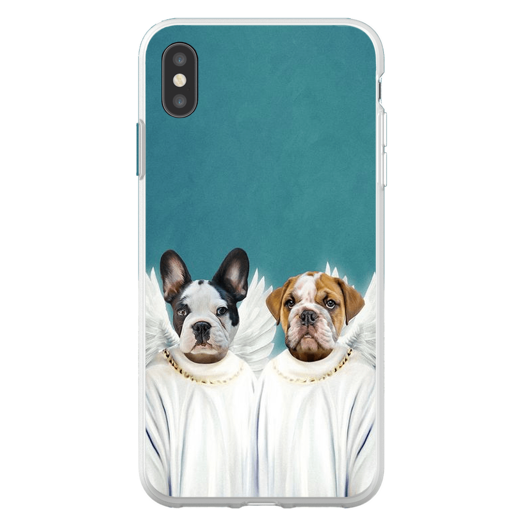 &#39;2 Angels&#39; Personalized Pets Phone Case