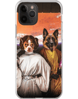 'Princess Leidown & Jedi-Doggo' Personalized 2 Pet Phone Case