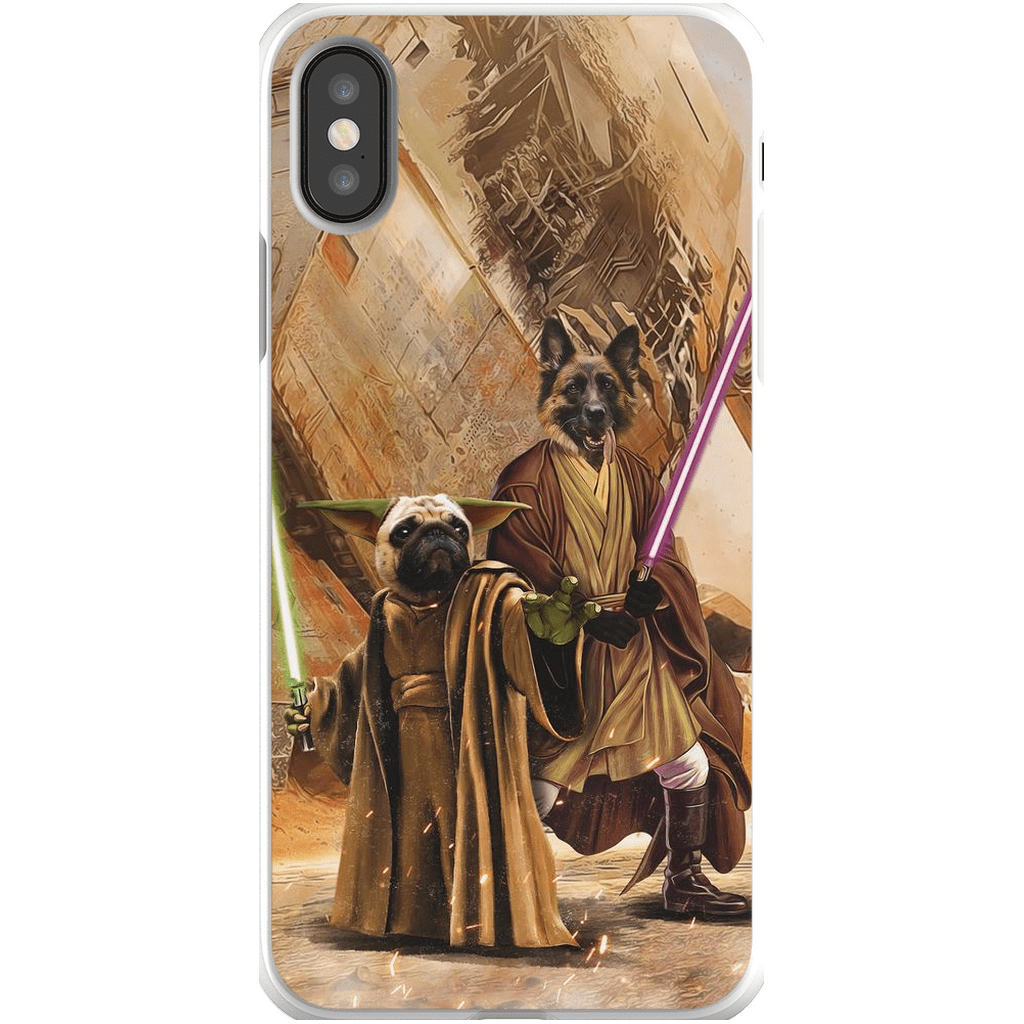 &#39;Yodogg &amp; Jedi-Doggo&#39; Personalized 2 Pet Phone Case