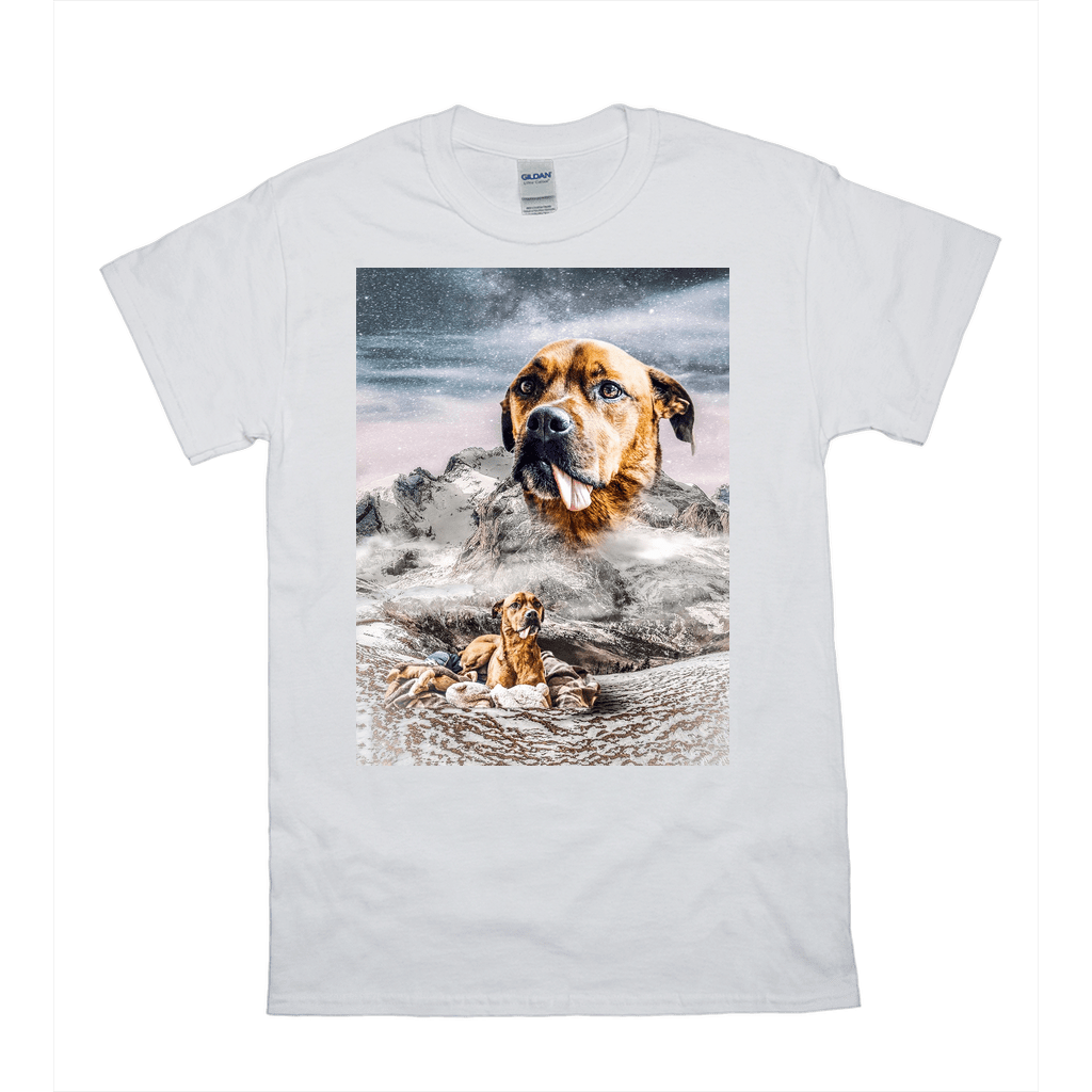 Camiseta personalizada para mascotas &#39;Majestic Snowy Mountain&#39; 