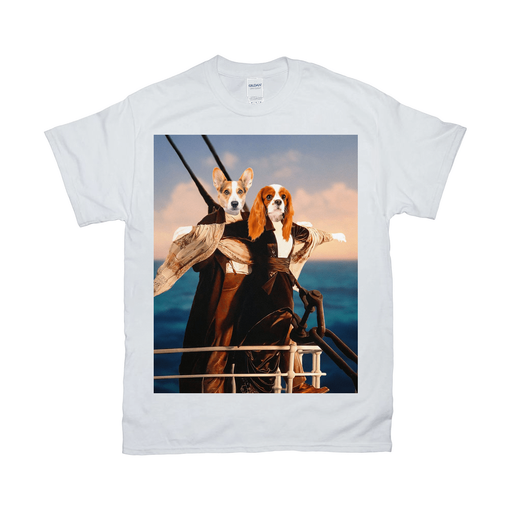 Camiseta personalizada para 2 mascotas &#39;Titanic Doggos&#39; 