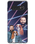 Funda para teléfono personalizada Lazer Portrait Pet (femenino)/humano (masculino) de los años 80