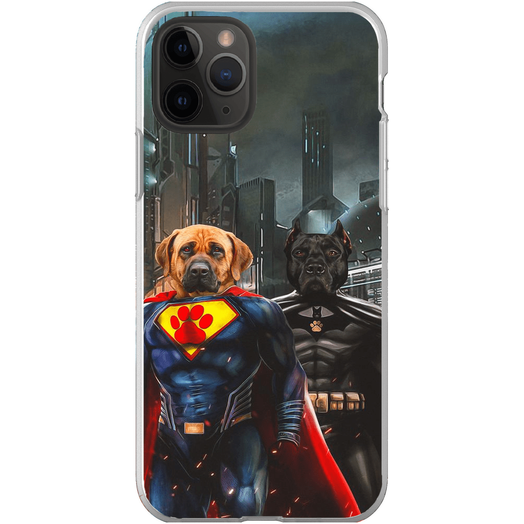 &#39;Superdog &amp; Batdog&#39; Personalized 2 Pet Phone Case