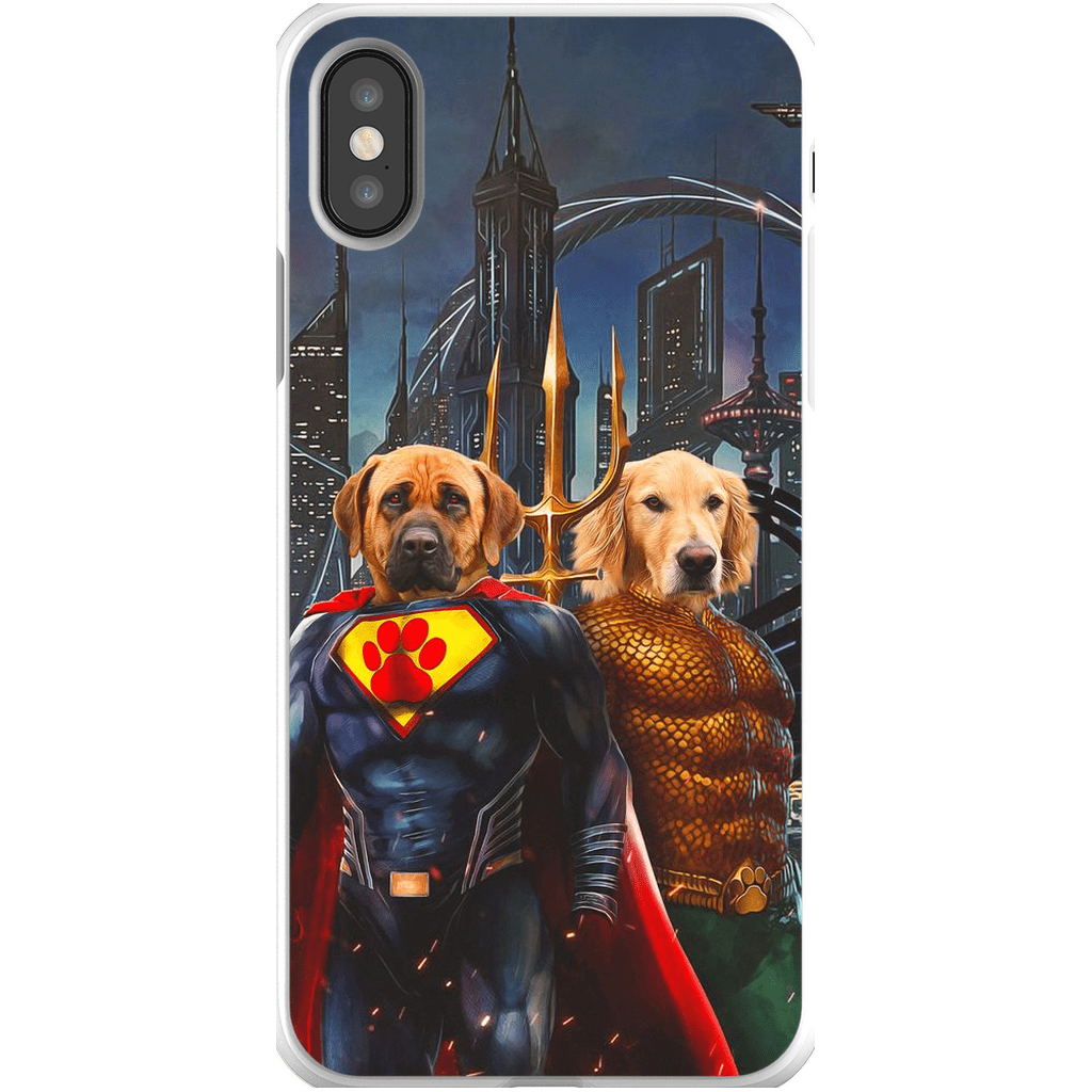 &#39;Superdog &amp; Aquadog&#39; Personalized 2 Pet Phone Case