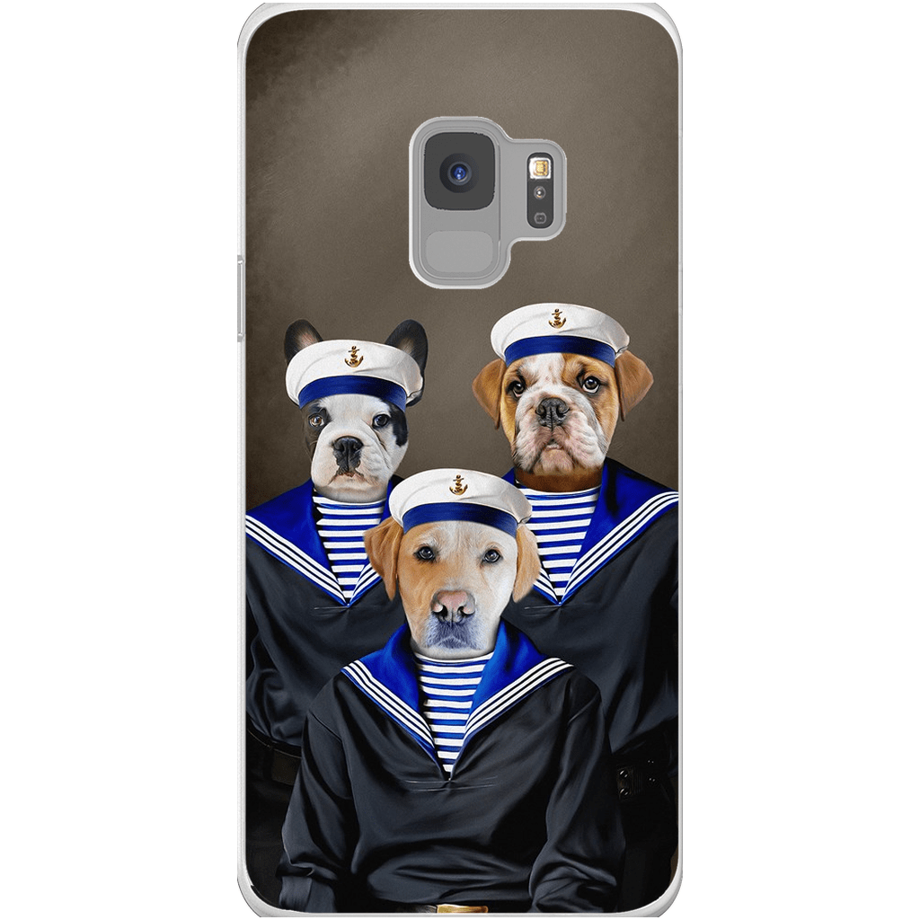 Funda personalizada para teléfono con 3 mascotas &#39;Los Marineros&#39;