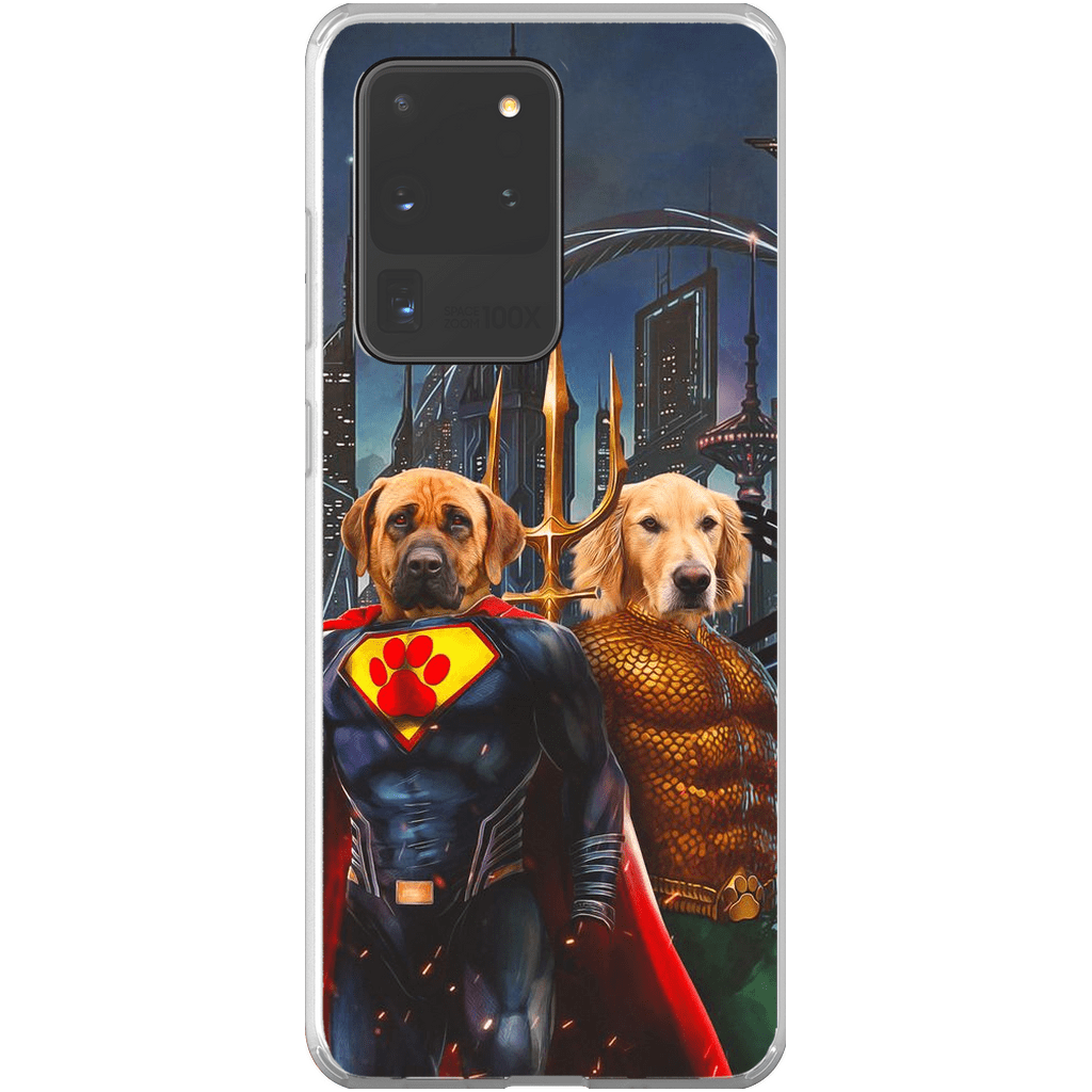 &#39;Superdog &amp; Aquadog&#39; Personalized 2 Pet Phone Case