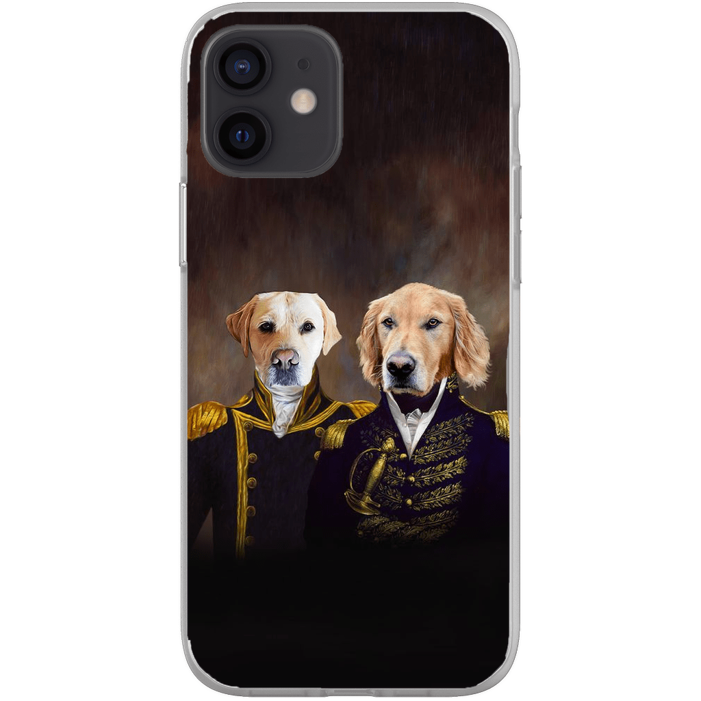 Funda personalizada para teléfono con 2 mascotas &#39;El Almirante y el Capitán&#39;