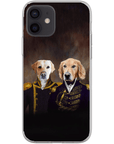 Funda personalizada para teléfono con 2 mascotas 'El Almirante y el Capitán'