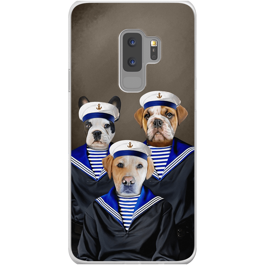 Funda personalizada para teléfono con 3 mascotas &#39;Los Marineros&#39;