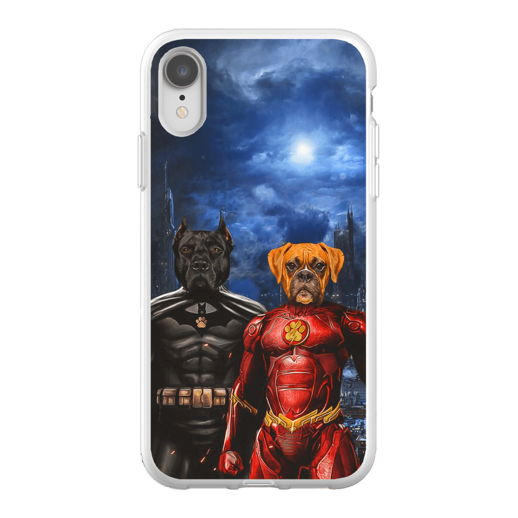 &#39;Batdog &amp; Flash Doggo&#39; Personalized 2 Pet Phone Case