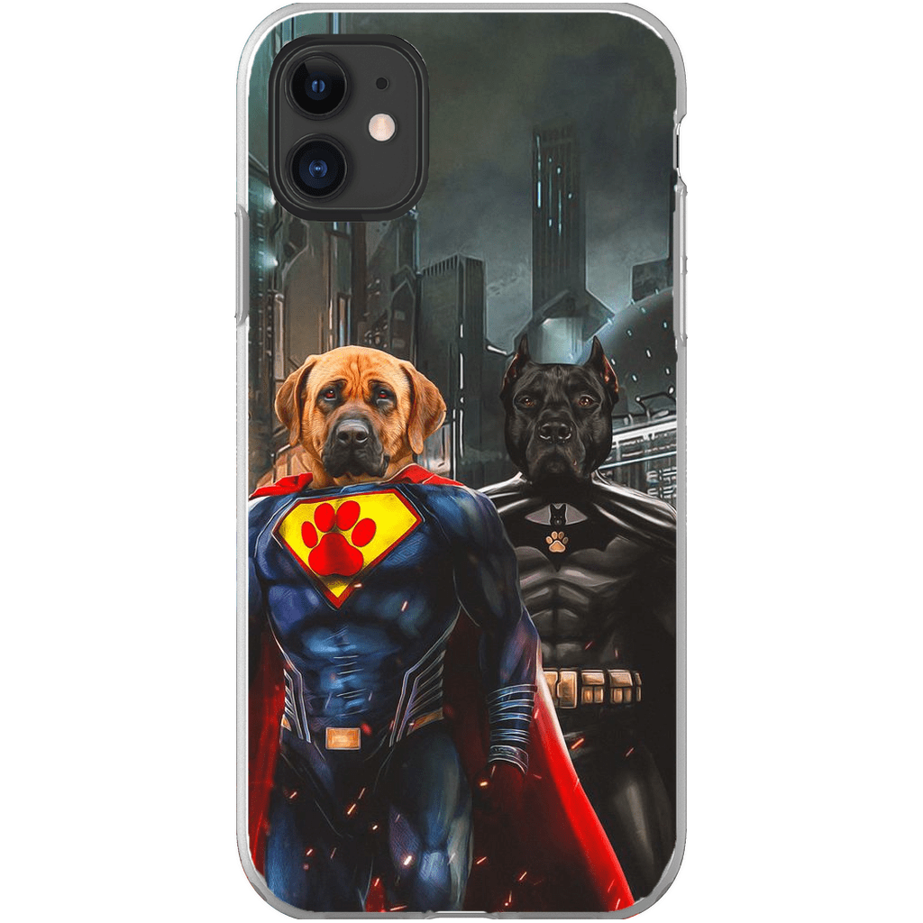 &#39;Superdog &amp; Batdog&#39; Personalized 2 Pet Phone Case