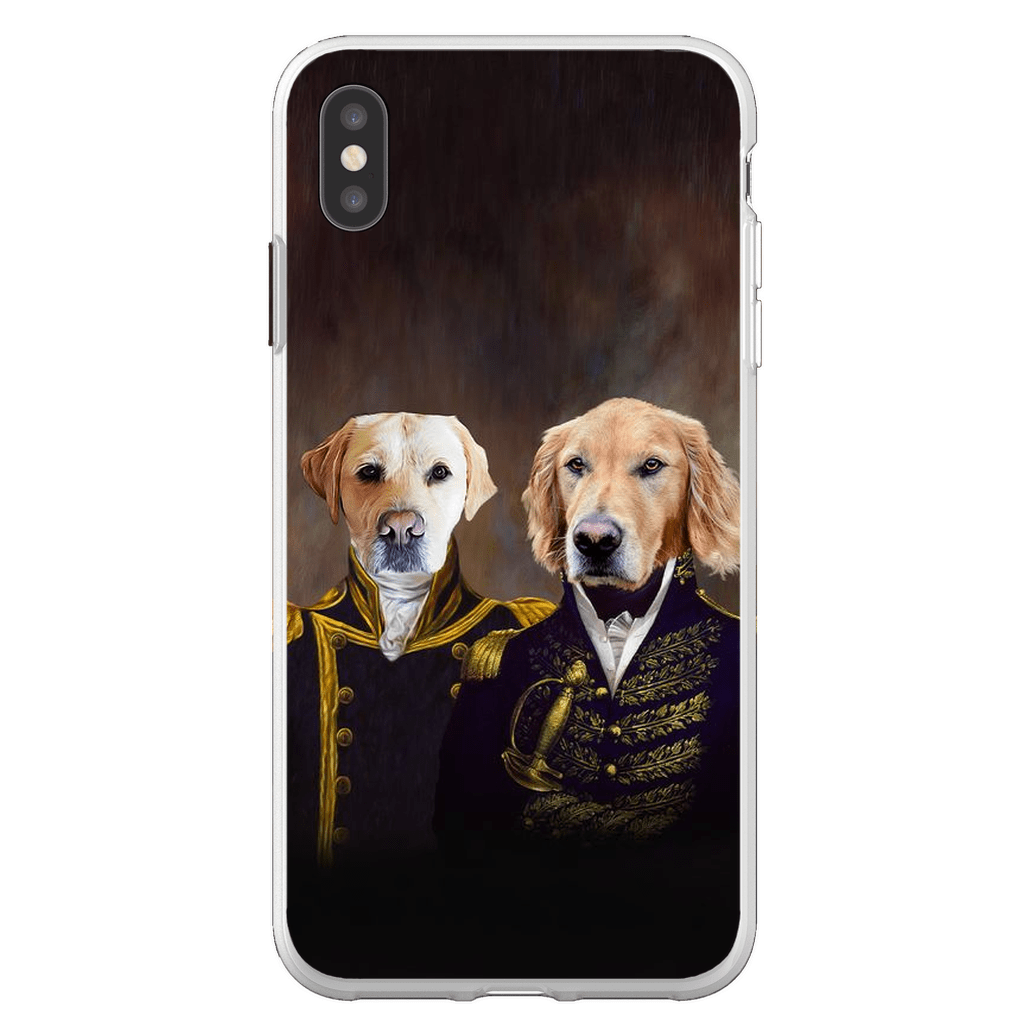 Funda personalizada para teléfono con 2 mascotas &#39;El Almirante y el Capitán&#39;