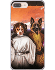 'Princess Leidown & Jedi-Doggo' Personalized 2 Pet Phone Case