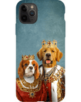 Funda para móvil personalizada con 2 mascotas 'Rey y Reina'