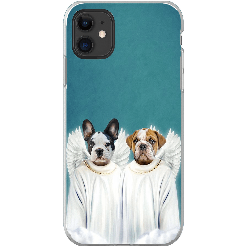 &#39;2 Angels&#39; Personalized Pets Phone Case